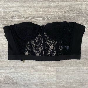 Black Lace Corset Bra
